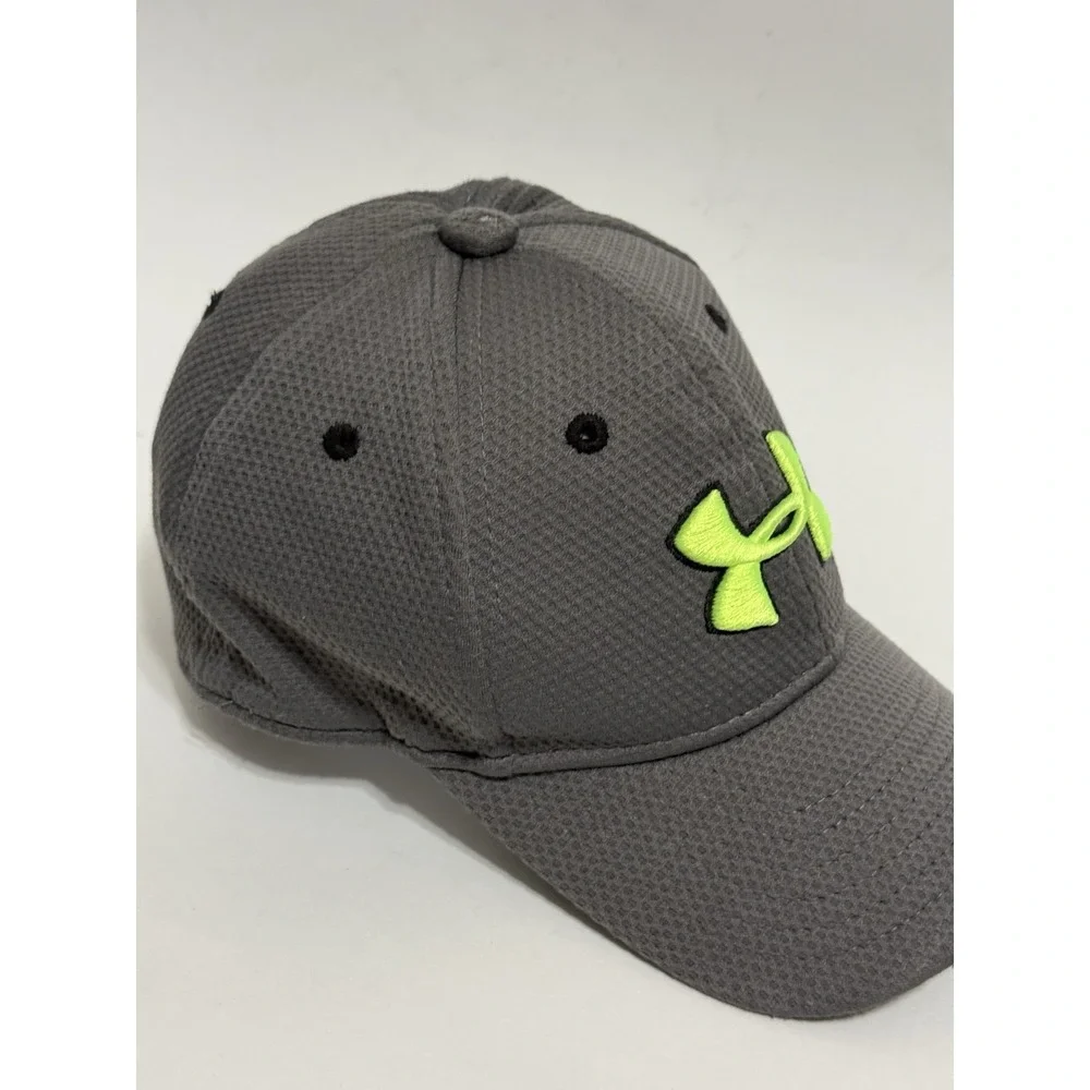 Under Armour Grey Fluorescent Green Logo Youth (1 - 3yrs) Baseball Hat